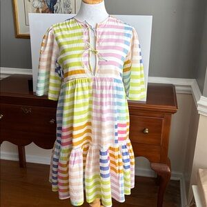 Sunshine Tienda Colorful Stripe Bondi Dress